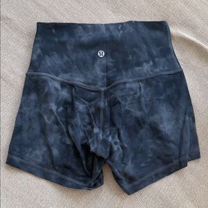 lululemon athletica Align Tie-Dye Black Bike Shorts